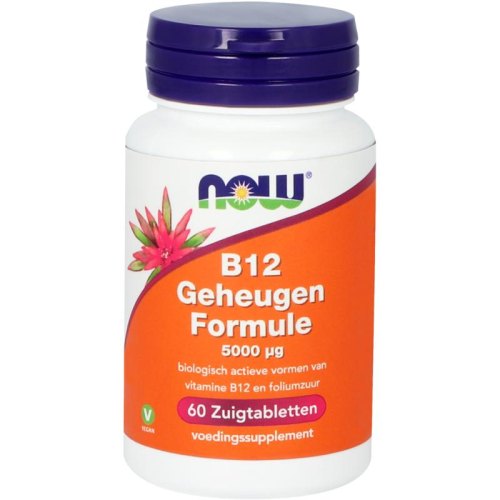 NOW B12 Geheugen Formule 5000 mcg 60 Lutschtabletten