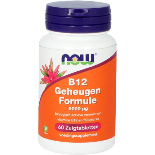 60 zuigtabletten NOW B12 Geheugen Formule 5000 mcg