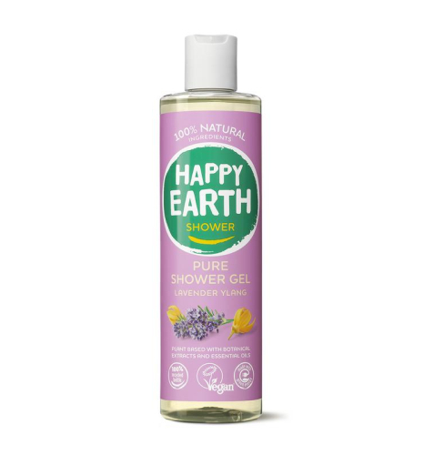 Happy Earth Pure Shower Gel Lavendel Ylang  300 Ml