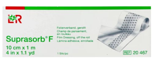 Lohmann & Rauscher Suprasorb F Folieverband Non-steriel 10cm x 1m 1 Stück