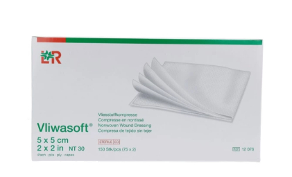 Lohmann & Rauscher Vliwasoft Vliesstofkompres 5 x 5cm 150 Stücke