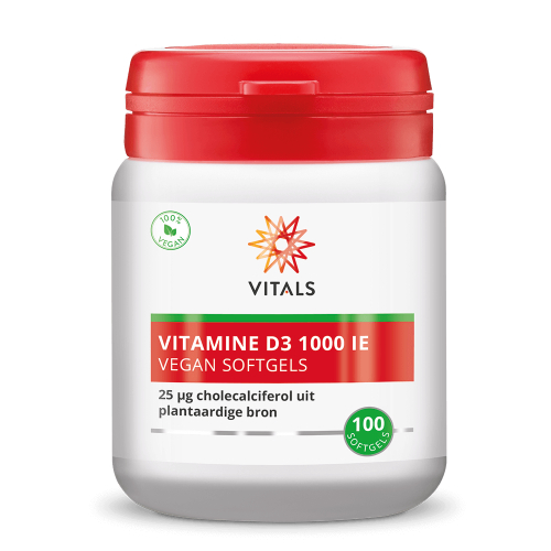 100 vegacaps Vitals Vitamine D3 1000 IE