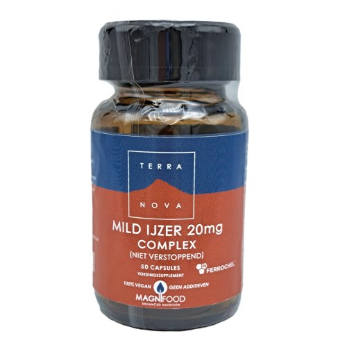 Terranova Mild IJzer 20 mg 50 Kapseln
