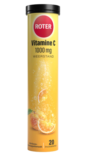 Roter Vitamine C 1000 mg Abrikoos-Sinaasappelsmaak 20 Brausetabletten