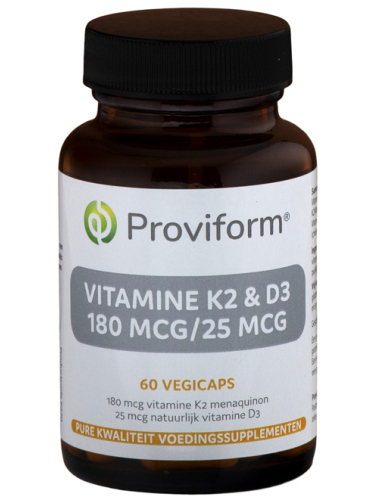 60 Vegicaps Proviform Vitamine K2 & D3 180 mcg/25 mcg