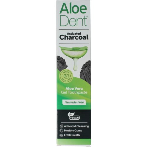 AloeDent Aloe Vera Triple Action Charcoal Toothpaste Fluoride Free 100 Ml