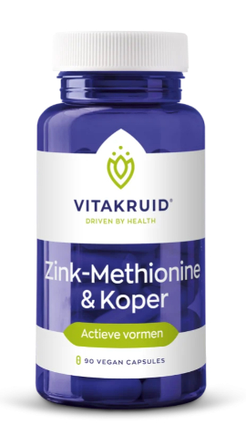Vitakruid Zink Methionine & Koper 90 Kapseln