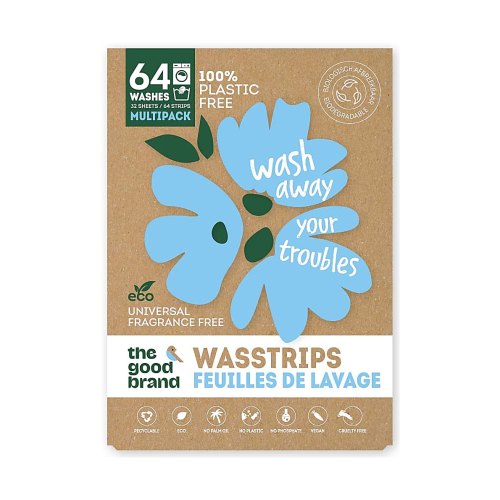 64 Stücke The Good Brand Pure Wasstrips Parfumvrij