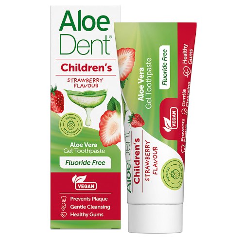 AloeDent Childeren's Toothpaste Fluoride Free Strawberry Flavour 50 Ml