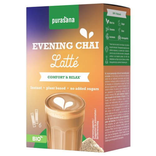 6 Tüte Purasana Instant Latte Evening Chai