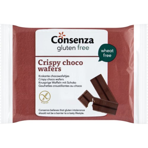 3 x 21,5 gram Consenza Crispy Choco Wafers Glutenvrij