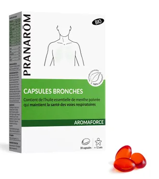 30 capsules Pranarom Aromaforce Capsules Bronchiën Eubiarom