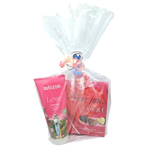 Gezondheid aan huis Cadeau Set Moederdag Shower Cream & Chocolade Hartjes 1 Packung