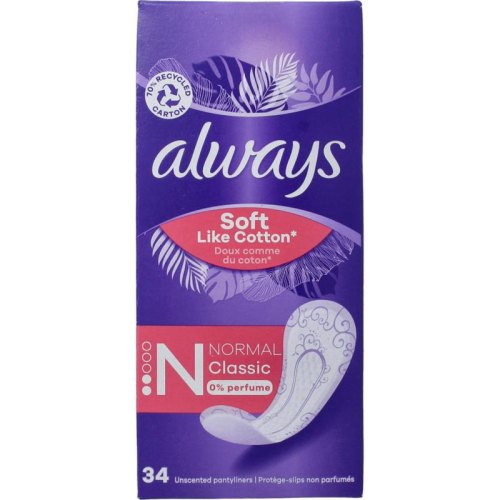 Always Soft Like Cotton Inlegkruisjes Normaal 34 pieces