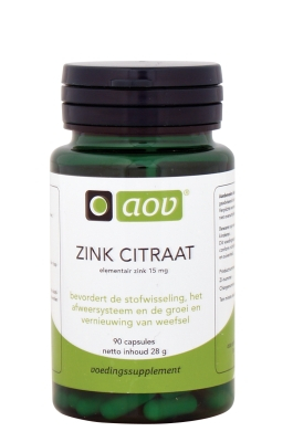 AOV Zink Citraat 15mg 90 Kapseln