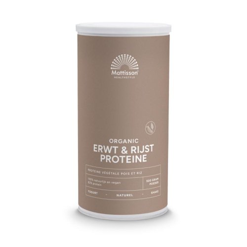 500 gram Mattisson Protein Erwten & Rijst Biologisch