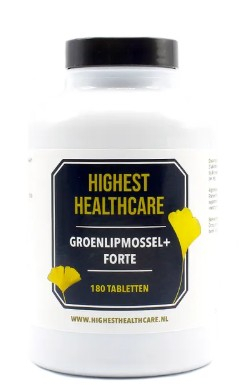 180 tabletten Highest Healthcare Groenlipmossel + Forte