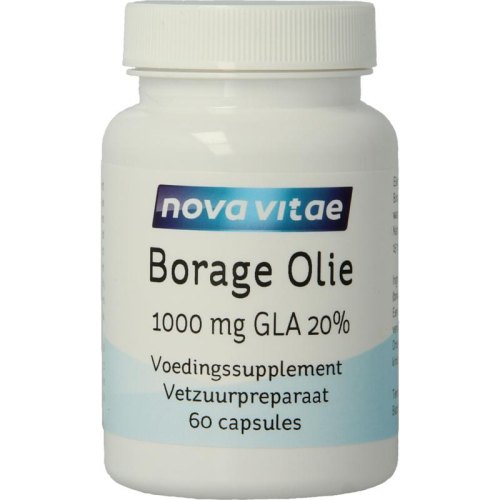 Nova Vitae Borage Olie 1000 mg GLA 20% 60 Kapseln