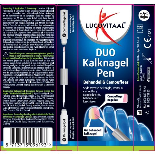 Lucovitaal Kalknagel Pen DUO Behandel & Camoufleer 2 x 4 Ml