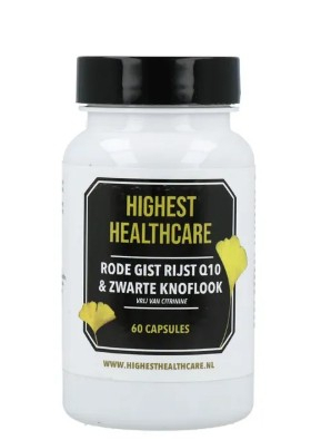 60 capsules Highest Healthcare Rode Gist Rijst Q10 & Zwarte Knoflook