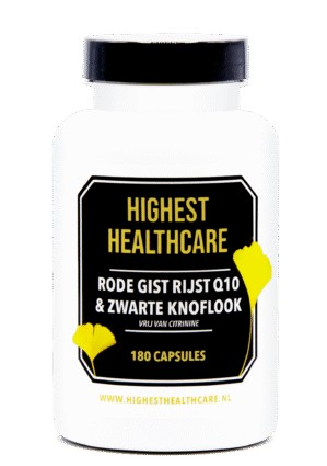 180 capsules Highest Healthcare Rode Gist Rijst Q10 & Zwarte Knoflook