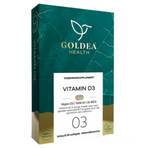 30 softgels Goldea Health Vitamin D3 Vegan 03.