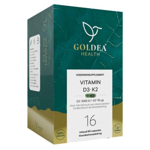Goldea Health Vitamin D3 + K2 16. Voordeelverpakking 90 Kapseln