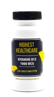 250 zuigtabletten Highest Healthcare Vitamine B12 1000 mcg
