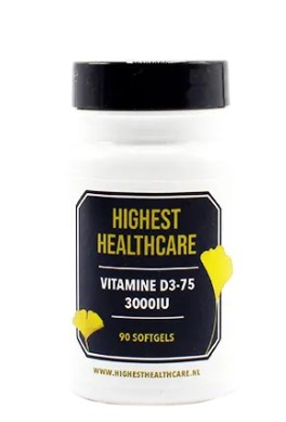 90 softgels Highest Healthcare Vitamine D3-75 3000IU