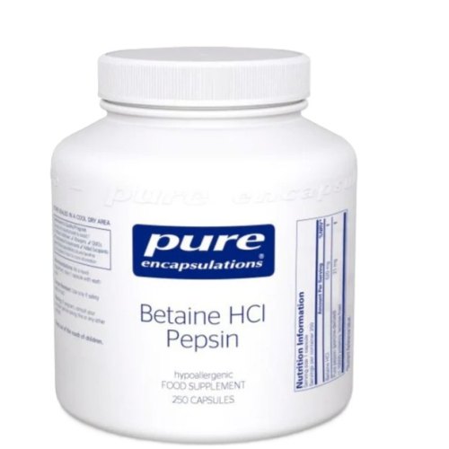 Pure Encapsulations Betaïne HCl Pepsin 250 Kapseln