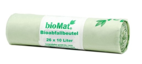 BioMat Composteerbare Afvalzakken 10 Liter Met Handvatten 26 Stücke