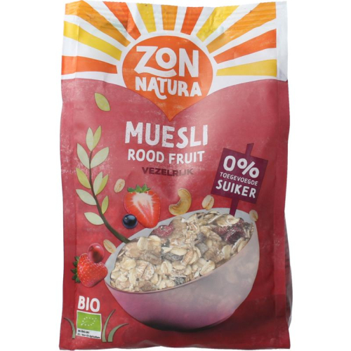 375 gram Zonnatura Muesli Rood Fruit Biologisch