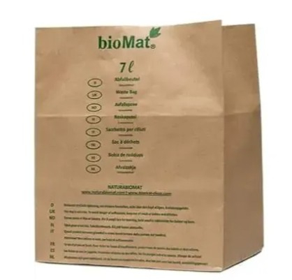 40 stuks BioMat Composteerbare Papieren Afvalzakken 7 Liter