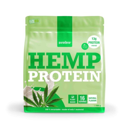 Purasana Hemp Protein Natural Biologisch 400 Gramm