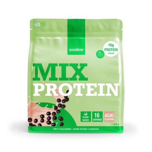 Purasana Mix Protein Acai Biologisch 400 Gramm