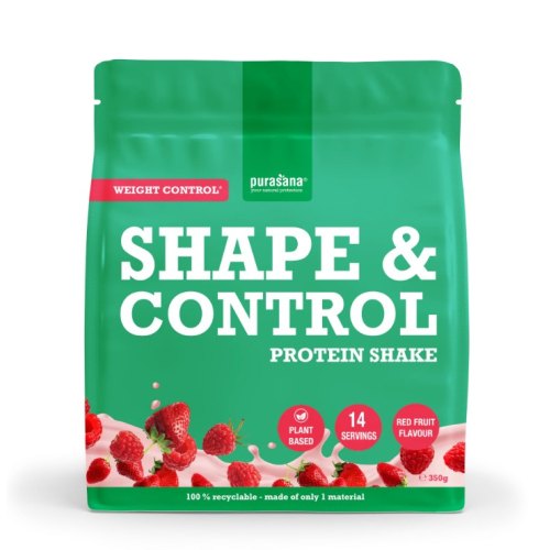 Purasana Shape & Control Protein Shake Red Fruit 350 Gramm