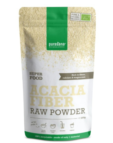 200  gram Purasana Acacia Fiber Raw Powder Biologisch