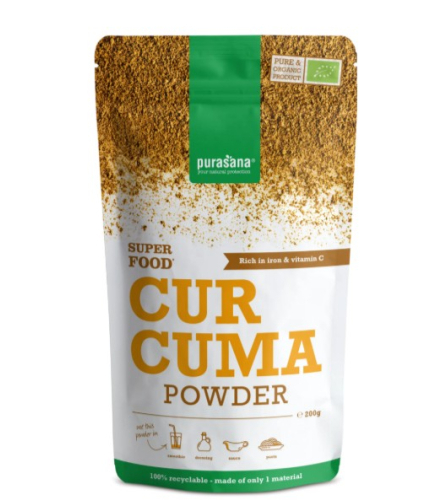 200 gram Purasana Curcuma Powder Biologisch