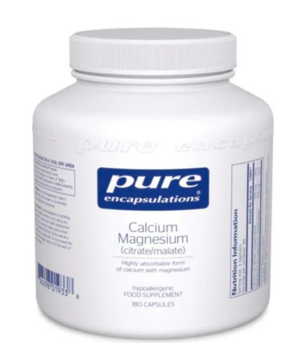 Pure Encapsulations Calcium Magnesium (Citrate-Malate) 180 capsules