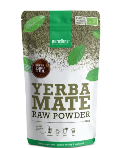 Purasana Yerba Maté Raw Powder Biologisch 100 Gramm
