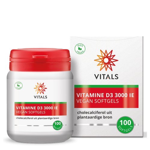 Vitals Vitamine D3 3000 IE Vegan 100 Softgels