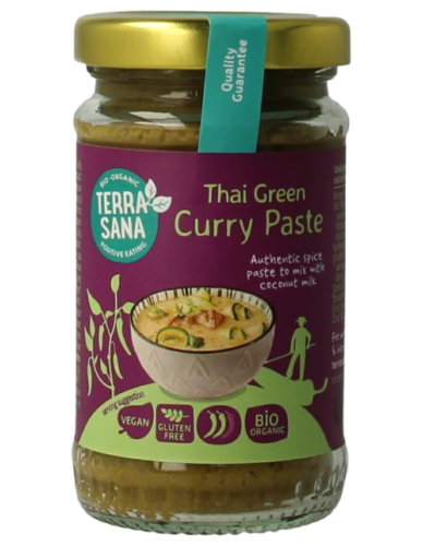 Terrasana Thaise Groene Currypasta Biologisch 120 Gramm