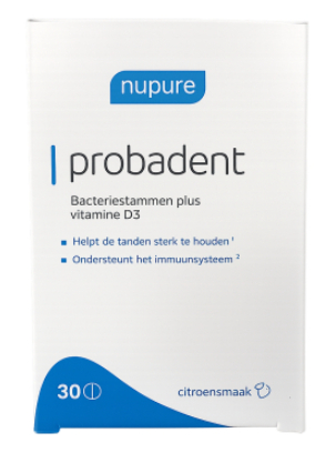Nupure Probadent Bacteriestammen Plus Vitamine D3 30 Tabletten