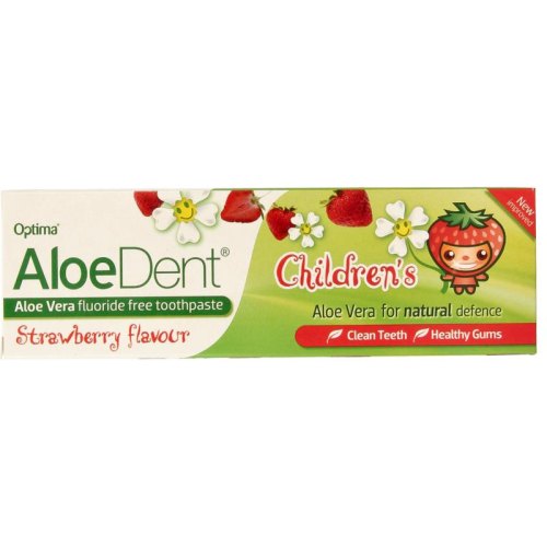 AloeDent Children's Toothpaste Fluoride Free Strawberry Flavour 50 ml