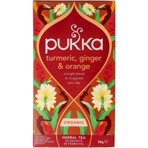 Pukka Turmeric, Ginger & Orange Thee Biologisch 20 Tüte