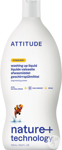 Attitude Afwasmiddel Citrus Zest 700 Ml