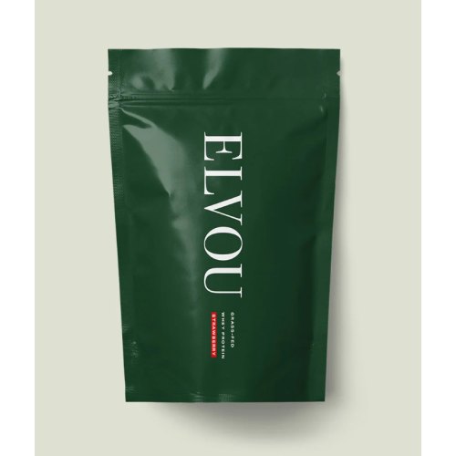 Elvou Grass-Fed Whey Protein Strawberry 1000 Gramm