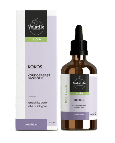 Volatile Basisolie Kokos Koudgeperst Biologisch Glazen Fles 100 ml