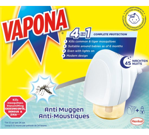 1 exemplaar Vapona Anti Mug Stekker 45 Nachten