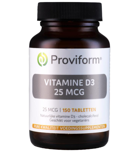150 tabletten Proviform Vitamine D3 25 mcg 